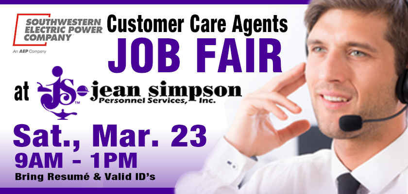 AEP/SWEPCO Job Fair - Shreveport - Longview - Jean Simpson Personnel Services